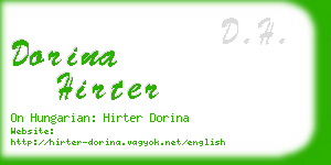 dorina hirter business card